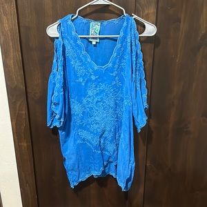 Johnny Was blue shirt